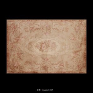 Tapis Savonnerie fait main, dimensions 1,53 m sur 0,92 m