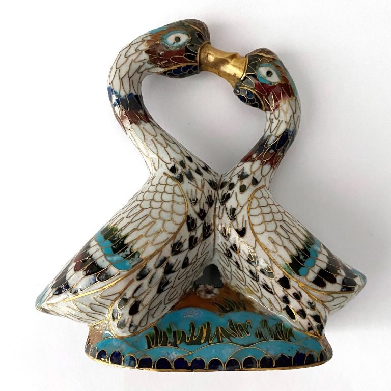 Cloisonné enamels Ducks in Love de Tresorient