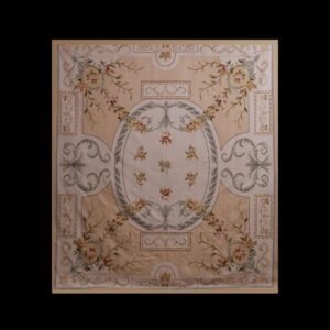 Hand-knotted rugs in Aubusson-style, dimensions 10.03 ft by 8.95 ft