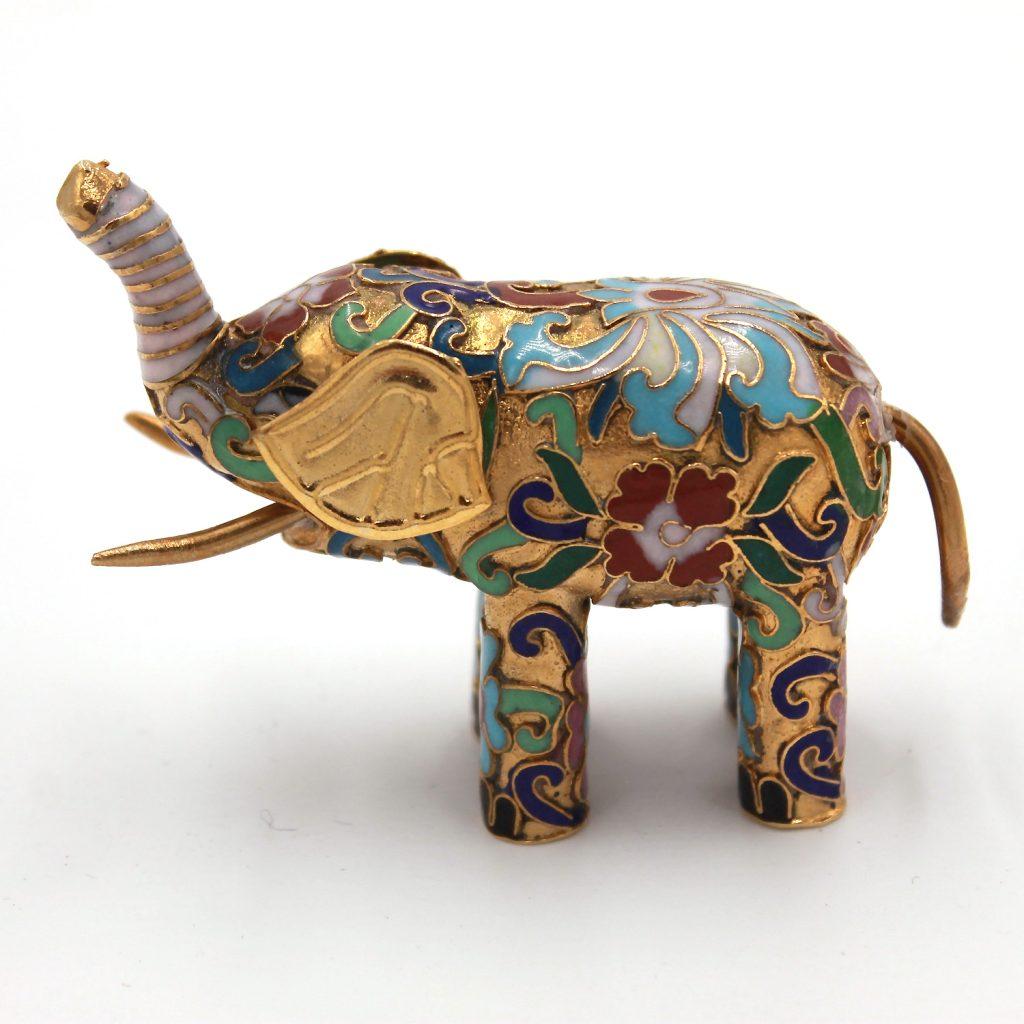 Cloisonné enamels Elephant de Tresorient
