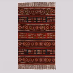 Tapis Kilim en soie véritable, tissé à la main Dimensions : 1,20 x 0,80 m