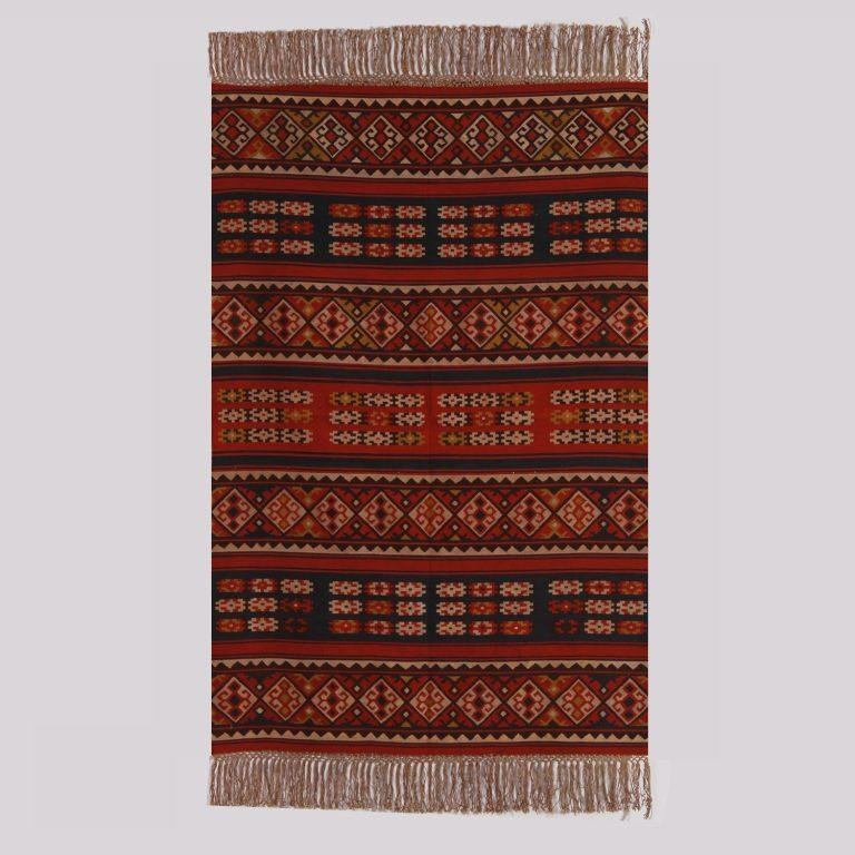 Tapis Kilim en soie véritable, tissé à la main Dimensions : 1,20 x 0,80 m