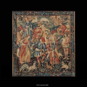 Scène galante : Le Baiser Aubusson 4,41 m² / 47.47 sq.ft. 2,16 x 2,04 m / 7.09 x 6.69 ft