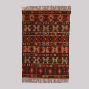 Tapis Kilim en soie véritable, tissé à la main Dimensions : 0,83 x 1,17 m
