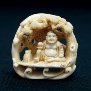 Netsuke Bouddha en ivoire de mammouth