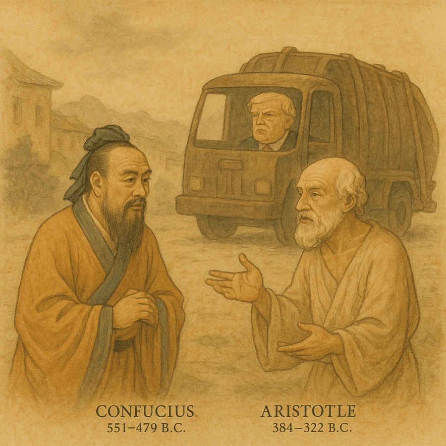 confucius&ariostote&trump