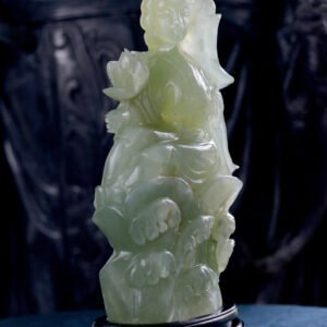 Spiritual Woman with Lotus Flower in Serpentine