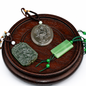 Ensemble Harmonie & Abondance - colliers en Jade, Fluorite et Quartz